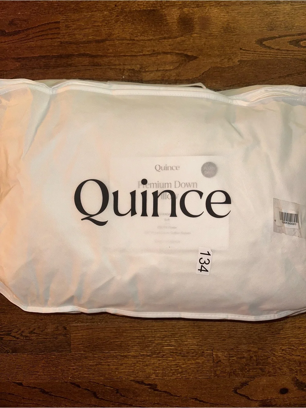 QUINCE Premium Down Pillow Soft Standard in Bag - NWOT